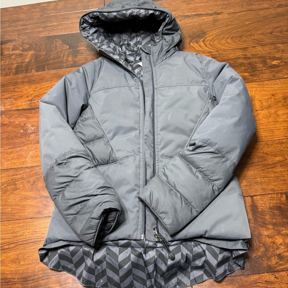 Ivivva Charcoal Puffer Jacket with Hood